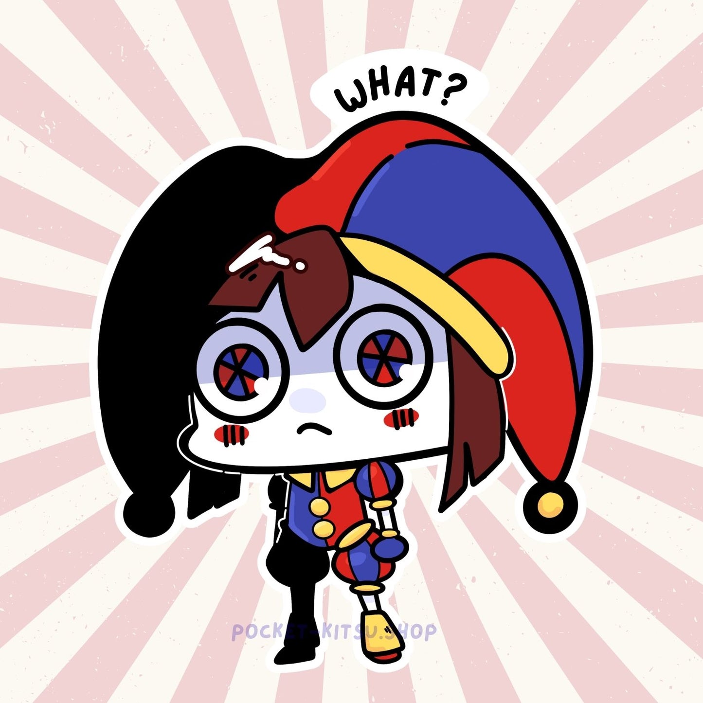 Traumatized Jester sticker