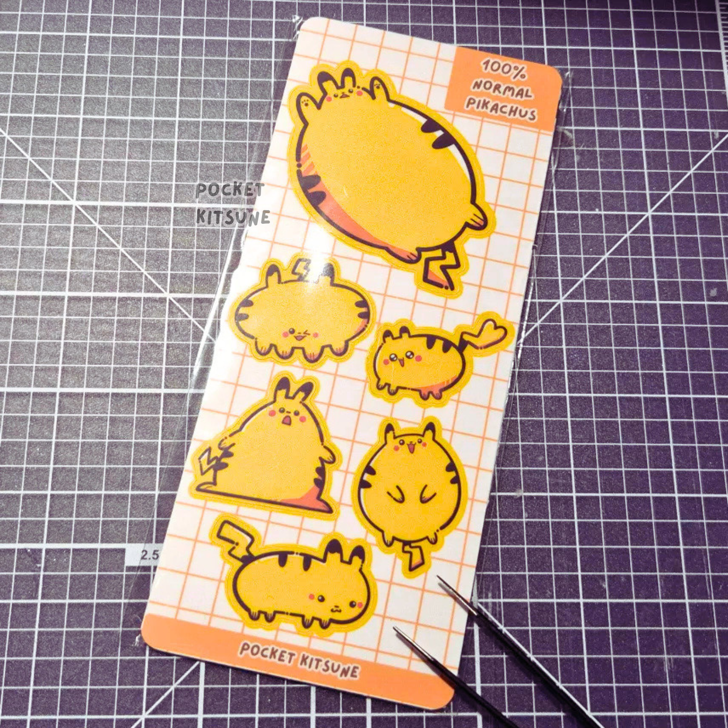 100% Normal Pikachus Sticker Sheet