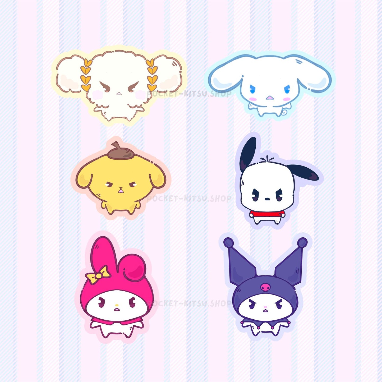 Angry Sanrio Stickers