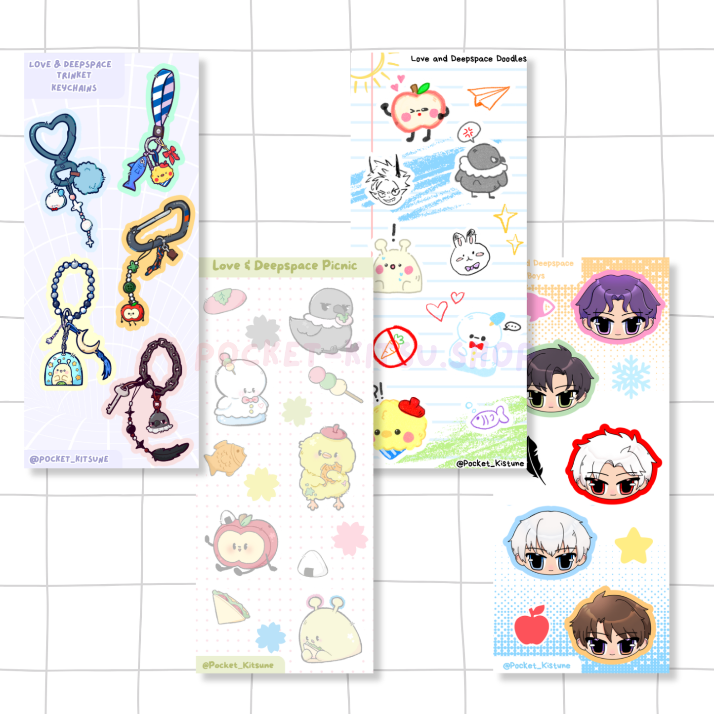 Love and Deepspace Sticker Sheet