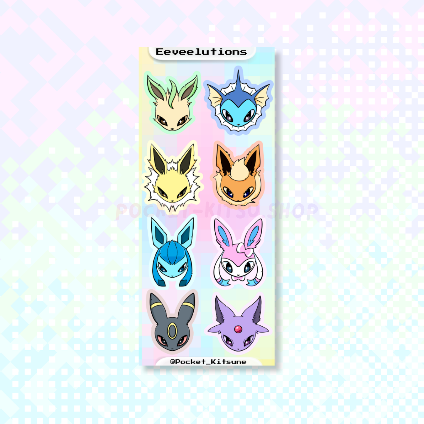 Eeveelution Sticker Sheet