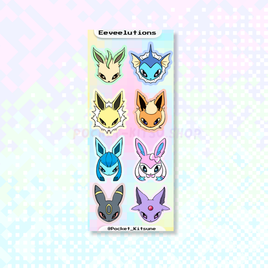 Eeveelution Sticker Sheet