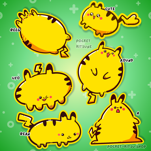100% Normal Pikachu Stickers