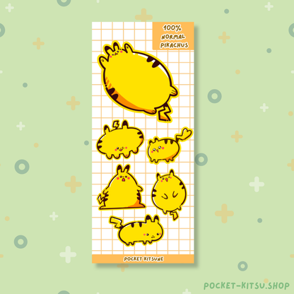 100% Normal Pikachus Sticker Sheet