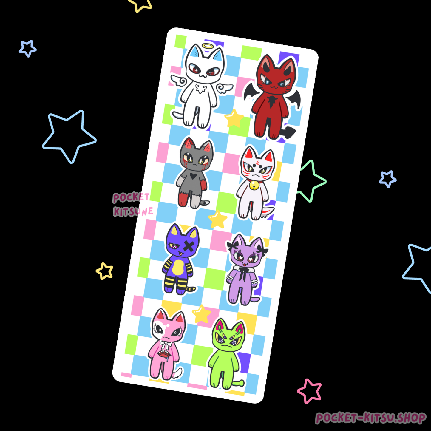 Colorful Cat Sticker Sheets