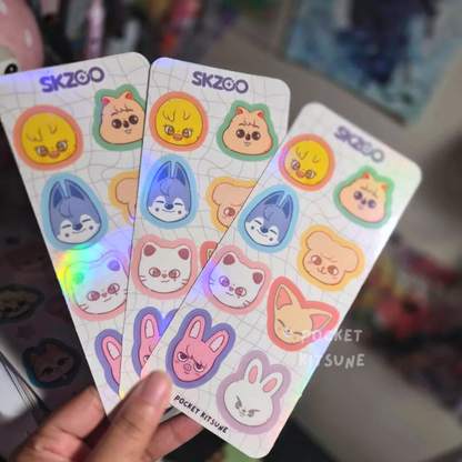 K-pop Sticker Sheets (MINIVE, SKZOO,ANITEEZ,TWICE)