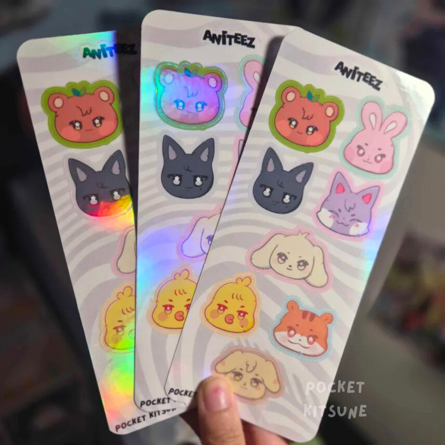 K-pop Sticker Sheets (MINIVE, SKZOO,ANITEEZ,TWICE)