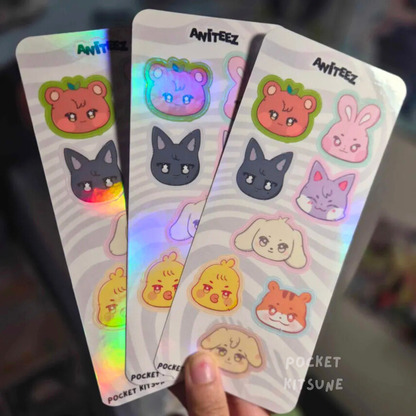K-pop Sticker Sheets (MINIVE, SKZOO,ANITEEZ,TWICE)